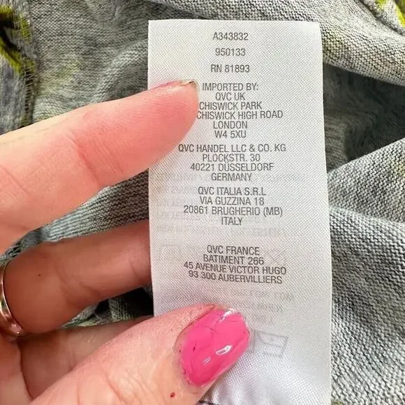 Logo by Lori Goldstein Leaf Botanic Print Cardigan Pockets Button Size Medium - Picture 6 of 7